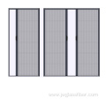 Invisible plisse insect door sliding pleated fly screen